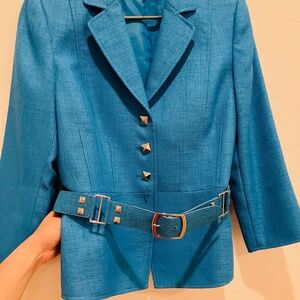Posh Vibrant Aqua Marine Coat Top